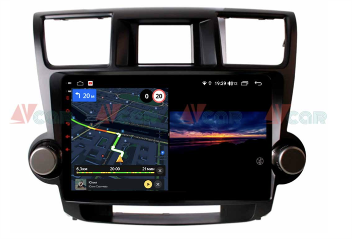 Штатная магнитола VAYCAR 10V3 3/32 ГБ для Toyota Highlander (U40) 2007-2013 на Android 10.0 - фото 191929