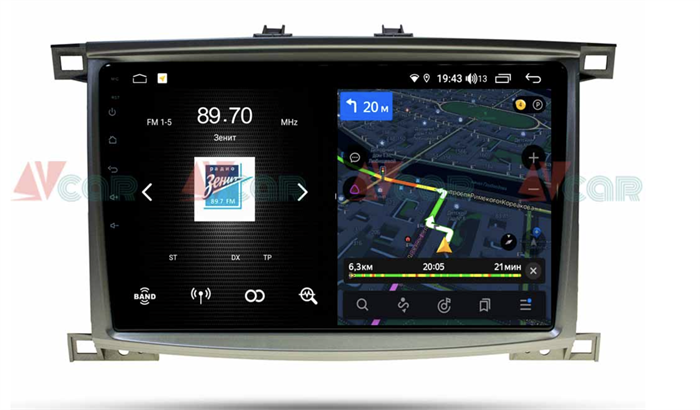 Штатная магнитола VAYCAR 10V4 4/64 ГБ для Toyota Land Cruiser 100 2002-2007 на Android 10.0 - фото 192059