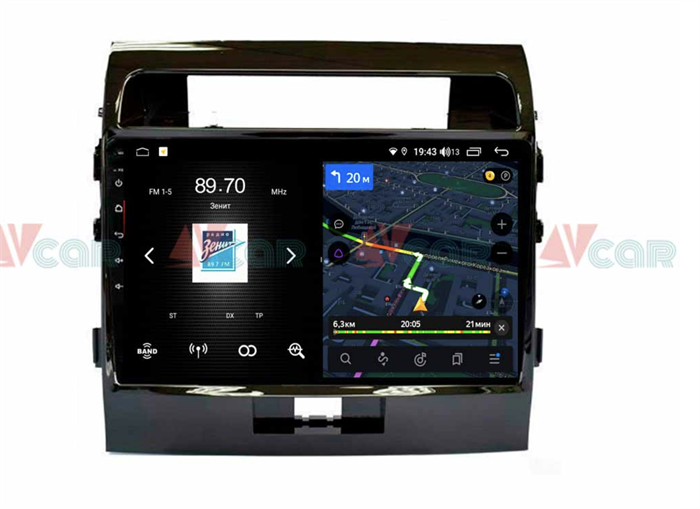 Штатная магнитола VAYCAR 10V4 4/64 ГБ для Toyota Land Cruiser 200 2007-2015 на Android 10.0 - фото 192099