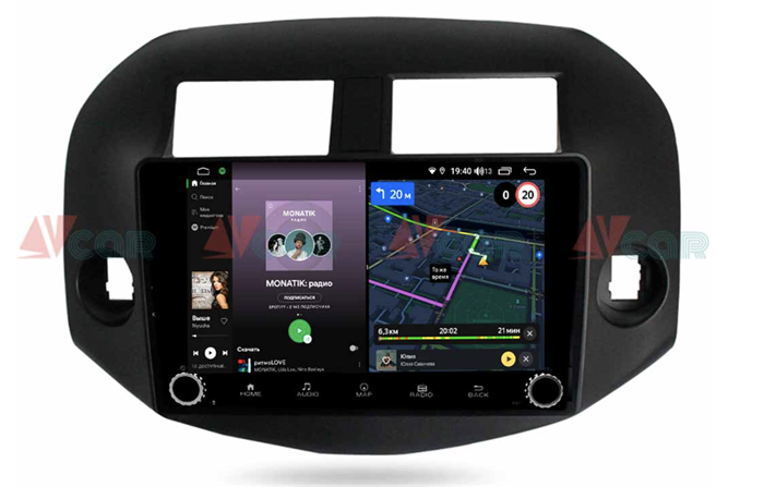 Штатная магнитола VAYCAR 10V4R 4/64 ГБ крутилки для Toyota RAV4 (XA30) 2006-2013 на Android 10.0 - фото 192390
