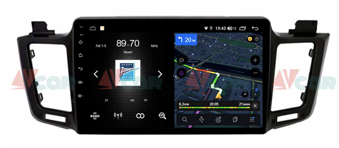 Штатная магнитола VAYCAR 10V4 4/64 ГБ для Toyota RAV4 (CA40) 2013-2019 на Android 10.0 - фото 192420