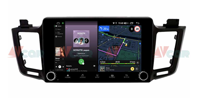 Штатная магнитола VAYCAR 10V4R 4/64 ГБ крутилки для Toyota RAV4 (CA40) 2013-2019 на Android 10.0 - фото 192430