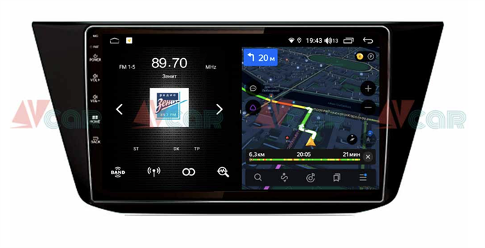 Штатная магнитола VAYCAR 10V4 4/64 ГБ для Volkswagen Tiguan 2016+ на Android 10.0 - фото 192632