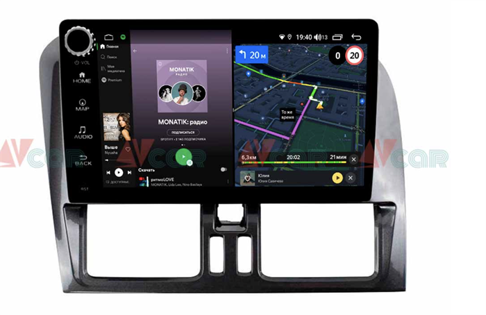 Штатная магнитола VAYCAR 09V4R 4/64 ГБ крутилки для Volvo XC60 2014-2017 на Android 10.0 - фото 192834