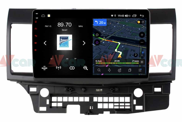 Штатная магнитола VAYCAR 10V4 4/64 ГБ для Mitsubishi Lancer X 2007-2019 на Android 10.0 - фото 193083