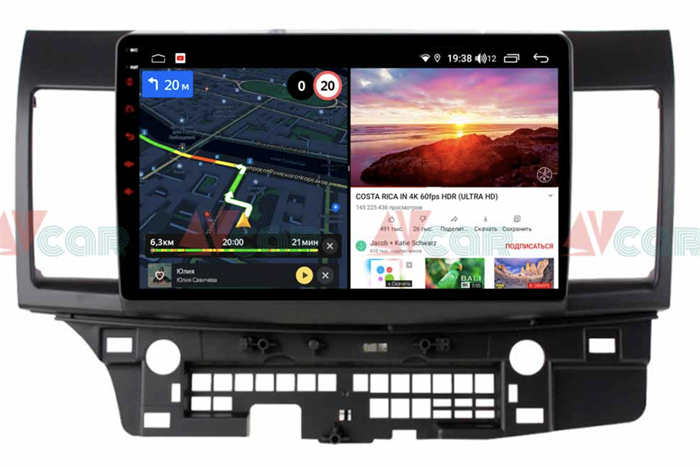 Штатная магнитола VAYCAR 10V6 6/128 ГБ для Mitsubishi Lancer X 2007-2019 на Android 10.0 - фото 193103