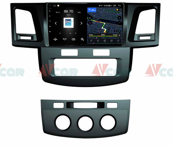 Штатная магнитола VAYCAR 09V4 4/64 ГБ для Toyota Hilux VII 2011-2015 на Android 10.0 - фото 193362