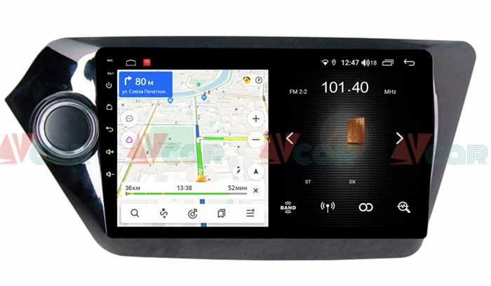 Штатная магнитола VAYCAR 09L 2/16 ГБ для Kia Rio III 2011-2017 на Android 8.1 - фото 193581