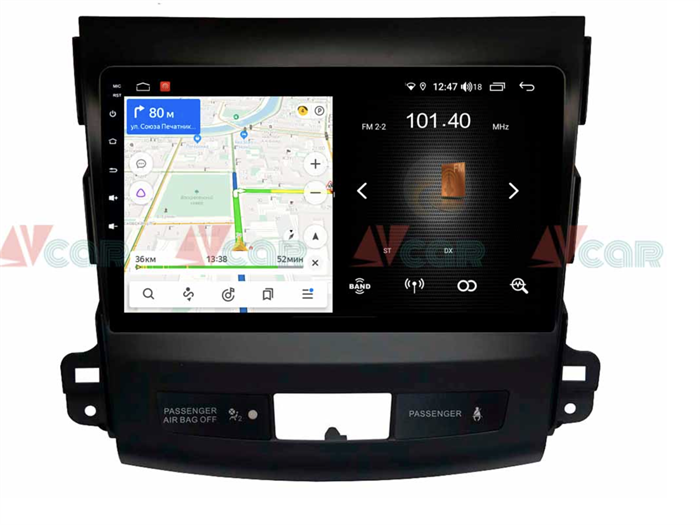 Штатная магнитола VAYCAR 09L 2/16 ГБ для Mitsubishi Outlander II (XL) 2006-2012 на Android 8.1 - фото 193662
