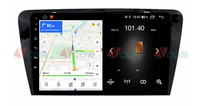 Штатная магнитола VAYCAR 10L 2/16 ГБ для Skoda Octavia III (A7) 2013-2018 на Android 8.1 - фото 193736