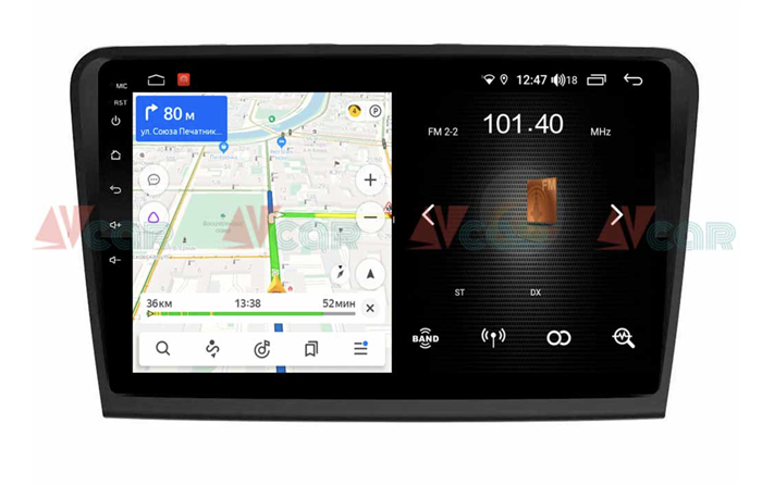 Штатная магнитола VAYCAR 10L 2/16 ГБ для Skoda Superb II (B6) 2008-2015 на Android 8.1 - фото 193742