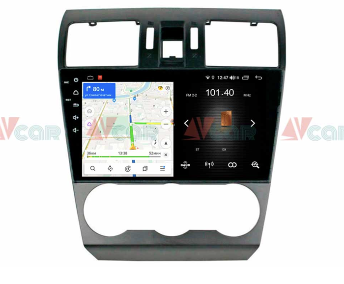 Штатная магнитола VAYCAR 09L 2/16 ГБ для Subaru Forester IV 2013-2014, Impreza IV 2012-2017 на Android 8.1 - фото 193751