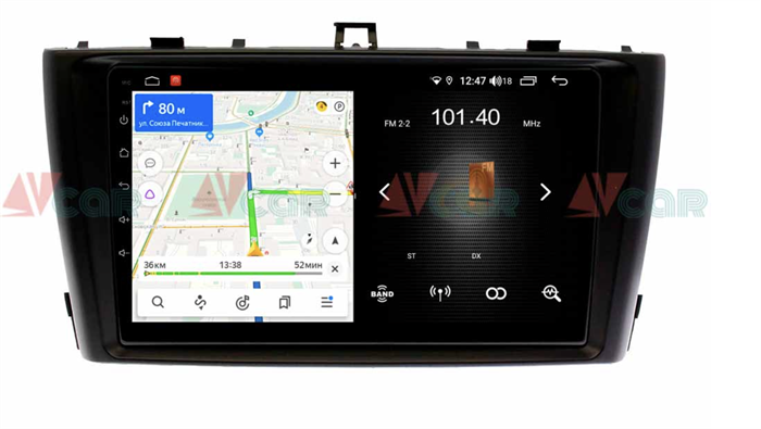 Штатная магнитола VAYCAR 09L 2/16 ГБ для Toyota Avensis III 2009-2015 на Android 8.1 - фото 193775