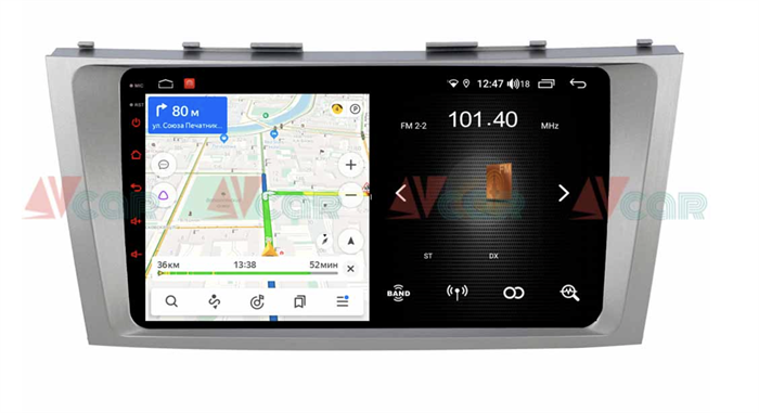 Штатная магнитола VAYCAR 09L 2/16 ГБ для Toyota Camry V40 2006-2011 на Android 8.1 - фото 193778
