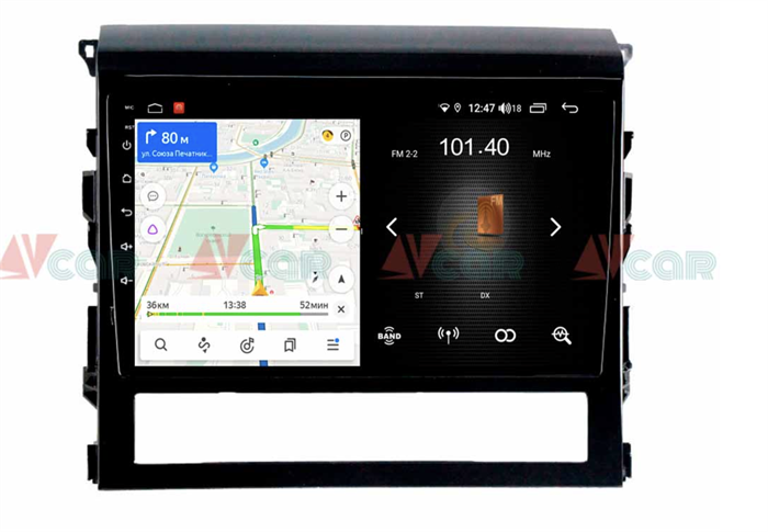 Штатная магнитола VAYCAR 09L 2/16 ГБ для Toyota Land Cruiser 200 2016+ на Android 8.1 - фото 193817