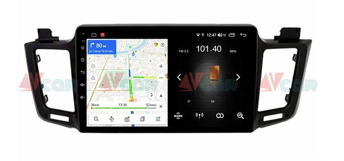 Штатная магнитола VAYCAR 10L 2/16 ГБ для Toyota RAV4 (CA40) 2013-2019 на Android 8.1 - фото 193841