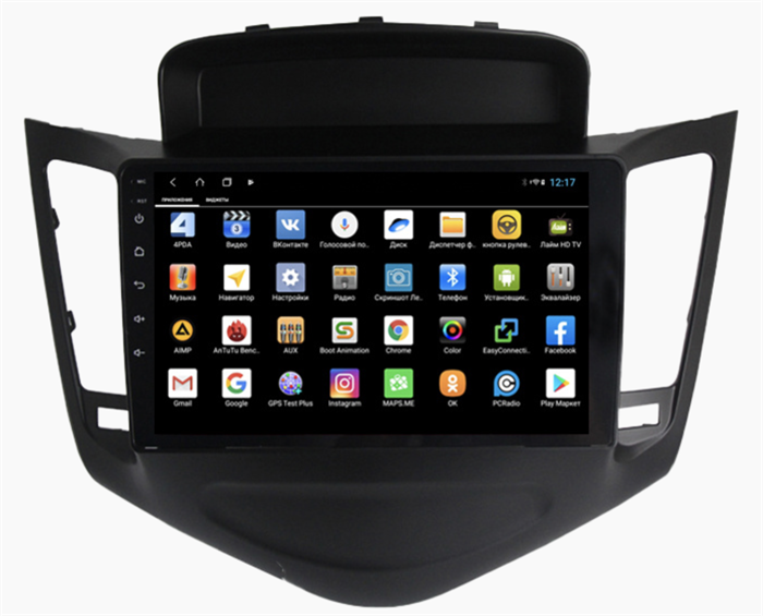 Головное устройство Parafar для Chevrolet Cruze 2009-2012 на Android 12.0 (PF045XHD) - фото 218695