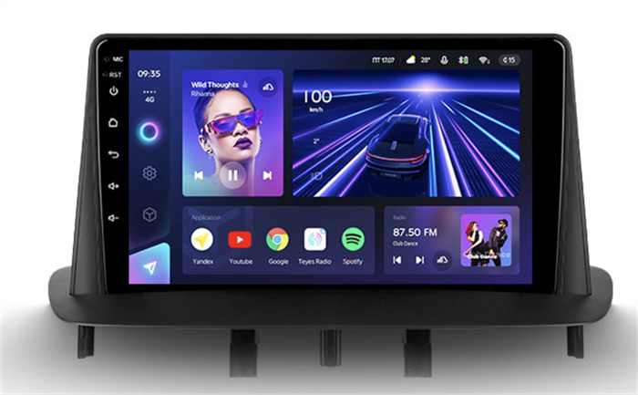 Штатная магнитола Teyes CC3 6/128 ГБ для Renault Megane III 2009-2016 на Android 10.0 - фото 220064