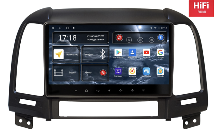 Штатная магнитола Redpower 75008 Hi-Fi для Hyundai Santa Fe III 2005-2012 на Android 10.0 - фото 229850