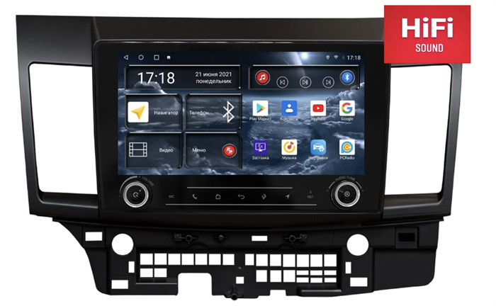 Штатная магнитола Redpower K75037 Hi-Fi для Mitsubishi Lancer 2007-2017 на Android 10.0 - фото 231686