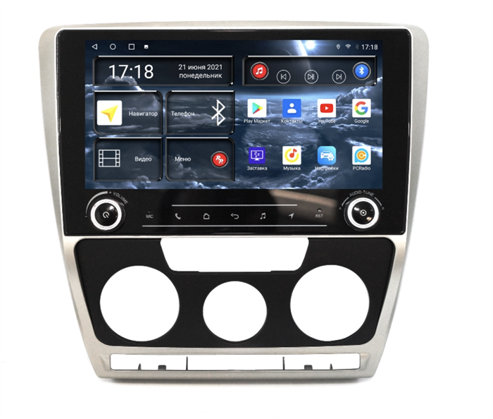 Штатная магнитола Redpower K71005C для Skoda Octavia II (A5) 2004-2013 с кондиционером на Android 10.0 - фото 231899