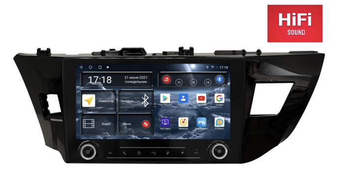 Штатная магнитола Redpower K75066 Hi-Fi для Toyota Corolla XI 2013-2015 на Android 10.0 - фото 232130