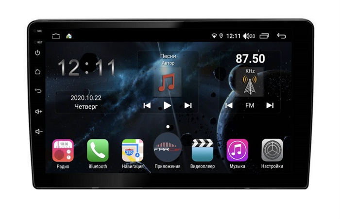 Универсальная магнитола H857 1 DIN 9 дюймов на Android 10.0 - фото 233004
