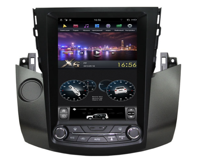 Магнитола Farcar ZF018 Tesla Style для Toyota RAV-4 2006-2012 на Android 8.1 - фото 238306