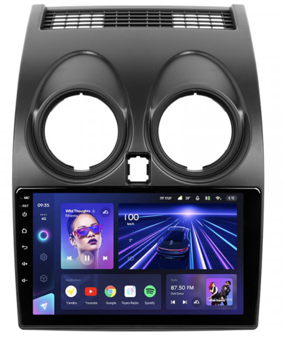 Штатная магнитола Teyes CC3 6/128 ГБ для Nissan Qashqai I 2007-2013 на Android 10.0 - фото 240965