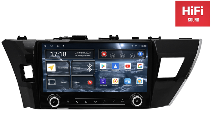 Штатная магнитола Redpower K75166 Hi-Fi для Toyota Corolla 2012-2016 E180 (дорестайл) на Android 10.0 - фото 246762