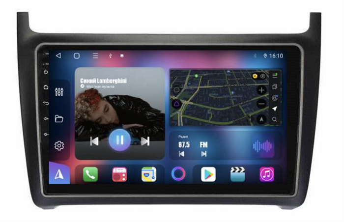 Магнитола Farcar XL910M (S500 PLUS) (6/128ГБ) для Volkswagen Polo 5 2009-2019 на Android 12.0 - фото 251761