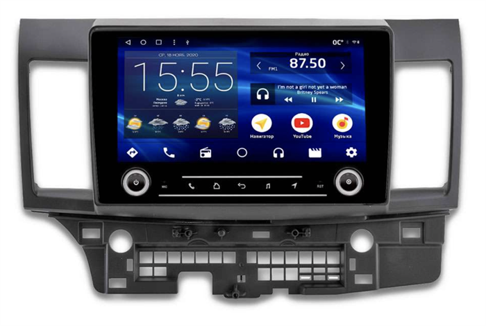 Штатная магнитола IQ NAVI P6K-2004CFSHD (6/128ГБ) для Mitsubishi Lancer X 2007-2019 на Android 10.0 - фото 258439
