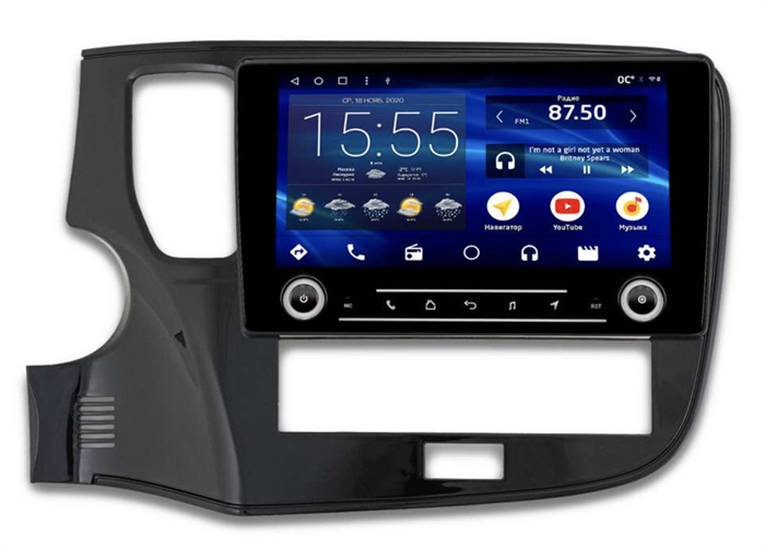Штатная магнитола IQ NAVI P6K-2009CFSHD (6/128ГБ) для Mitsubishi Outlander III 2019-2024 на Android 10.0 - фото 258524