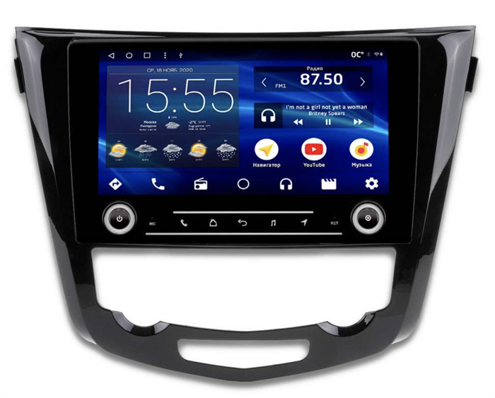 Штатная магнитола IQ NAVI P6K-2105CFSHD (6/128ГБ) для Nissan Qashqai II, X-Trail III (T32) 2015-2019 климат с кнопками на Android 10.0 - фото 258641