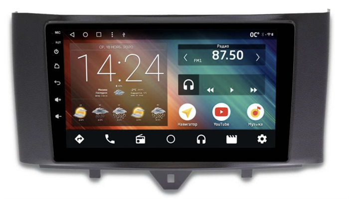 Автомагнитола IQ NAVI P6-3301CFSHD (6/128ГБ) для Mercedes-Benz Smart 2007 - 2015 на Android 10.0 - фото 258994