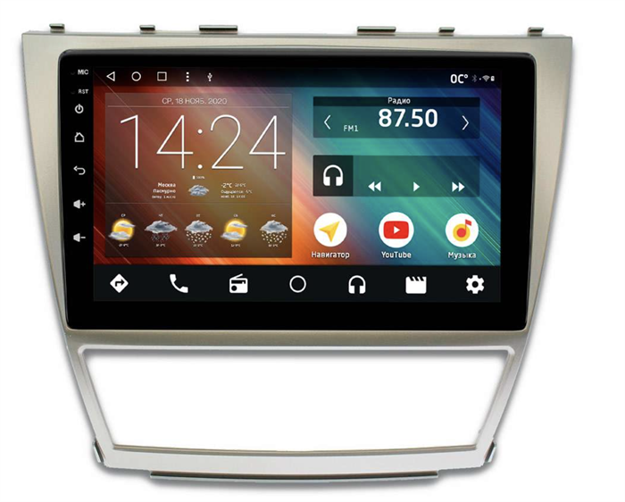Головное устройство IQ NAVI P4-2940KFSHD (4/64ГБ) для Toyota Camry V40 2006-2011 на Android 10.0 - фото 259414