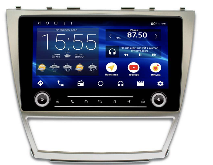 Штатная магнитола IQ NAVI P6K-2940CFSHD (6/128ГБ) для Toyota Camry V40 2006-2011 на Android 10.0 - фото 259432