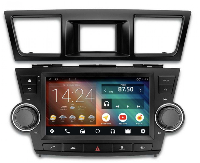 Автомагнитола IQ NAVI P6-2942KFSHD (6/128ГБ) для Toyota Highlander (U40) 2007-2013 с рамкой 9" на Android 10.0 - фото 259756
