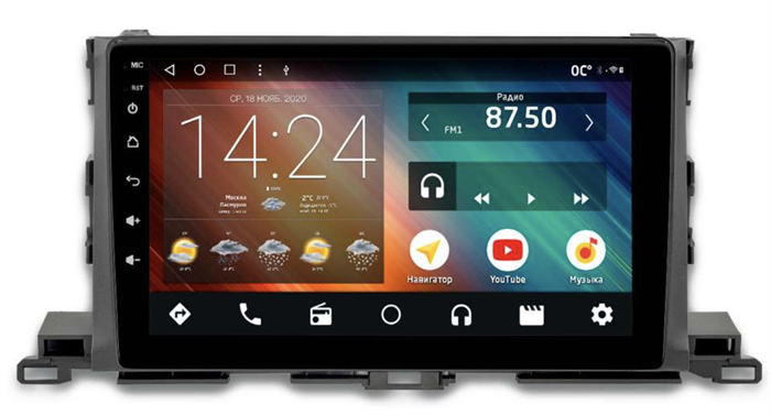 Головное устройство IQ NAVI P4-2916KFSHD (4/64ГБ) для Toyota Highlander (U50) 2014-2019 на Android 10.0 - фото 259765