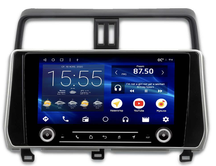 Штатная магнитола IQ NAVI P6K-2929CFSHD (6/128ГБ) для Toyota Land Cruiser Prado 150 2017-2020 на Android 10.0 - фото 260019