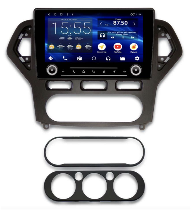 Штатная магнитола IQ NAVI P6K-1403CFSHD (6/128ГБ) для Ford Mondeo IV 2007-2010 черная на Android 10.0 - фото 260656