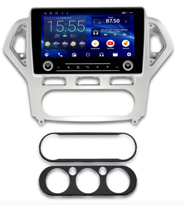 Штатная магнитола IQ NAVI P6K-1403CFSHD (6/128ГБ) для Ford Mondeo IV 2007-2010 серебро на Android 10.0 - фото 260669