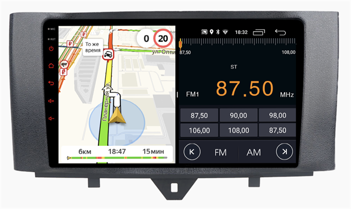 Parafar для Mercedes Smart 2011-2015 на Android 11.0 (PF215FHD) - фото 261099