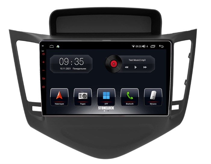 Штатная магнитола Stonelock CHV9010MB 3/32 ГБ для Chevrolet Cruze I 2009-2012 черный на Android 10.0 - фото 264840