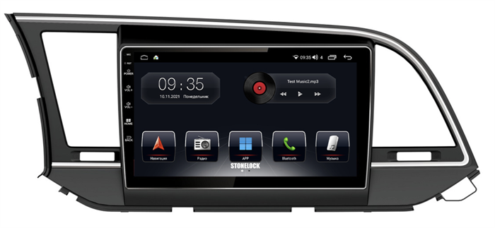 Штатная магнитола Stonelock HYD913MB 3/32 ГБ для Hyundai Elantra VI (AD) 2016-2019 на Android 10.0 - фото 264973
