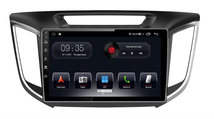 Штатная магнитола Stonelock HYD915MB 3/32 ГБ для Hyundai Creta 2016-2021 на Android 10.0 - фото 265038