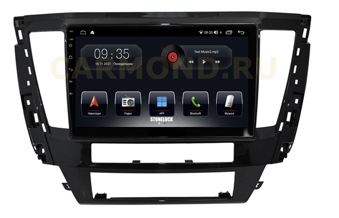 Штатная магнитола Stonelock MSB106MB 3/32 ГБ для Mitsubishi Pajero Sport III 2019-2025 на Android 10.0 - фото 265446