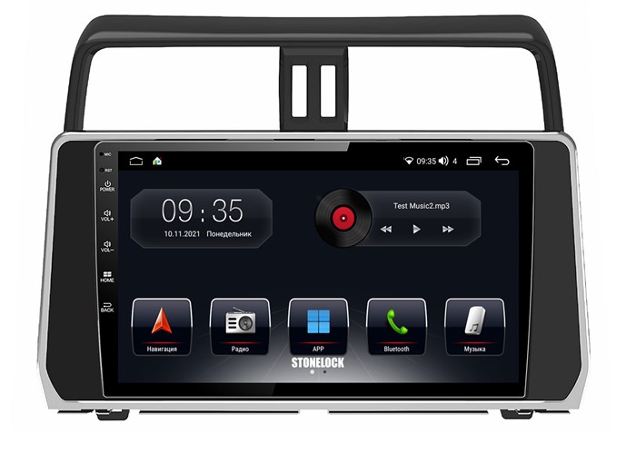 Штатная магнитола Stonelock TOY115MB 3/32 ГБ для Toyota Land Cruiser Prado 150 2017-2020 на Android 10.0 - фото 265804