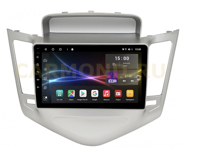 Автомагнитола Subini CHV901WM 3/32 ГБ для Chevrolet Cruze I 2009-2012 серый на Android 10.0 - фото 265930