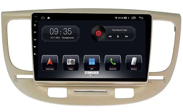 Штатная магнитола Stonelock KIA917MB 3/32 ГБ для Kia Rio II 2007 - 2011 на Android 10.0 - фото 267399